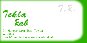 tekla rab business card